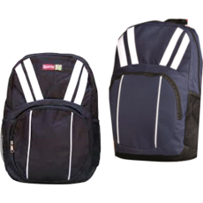 Sportec 2 Stripe School Sports Bag - 600D, 2 Division and Front Pocket